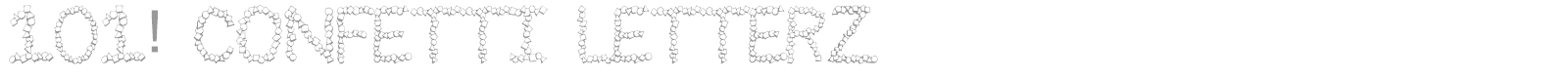 101! Confetti LetterZ font preview